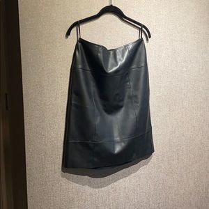 R Label vegan leather skirt